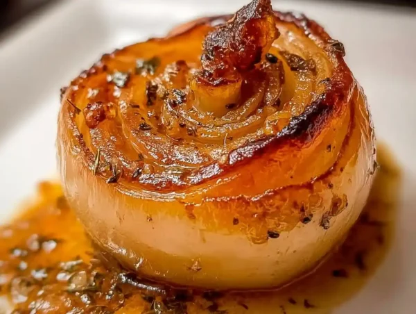 A delicious onion boil dish featuring fresh seafood and herbs.