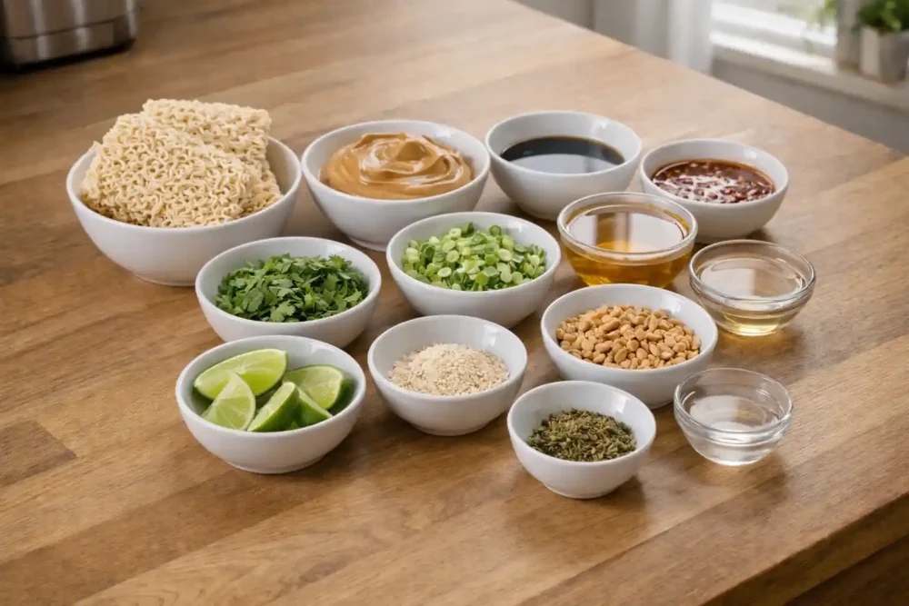 Instant Peanut Thai Noodles for a Flavorful Dinner in Minutes peanut Thai noodles ingredients