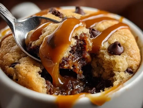 Mug Salted Caramel Chocolate Chip Cookie: Quick, Easy, and Delicious! salted caramel chocolate chip cookie