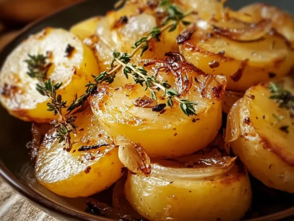 Savory Lipton onion potatoes cooked in a slow cooker for a delicious side dish