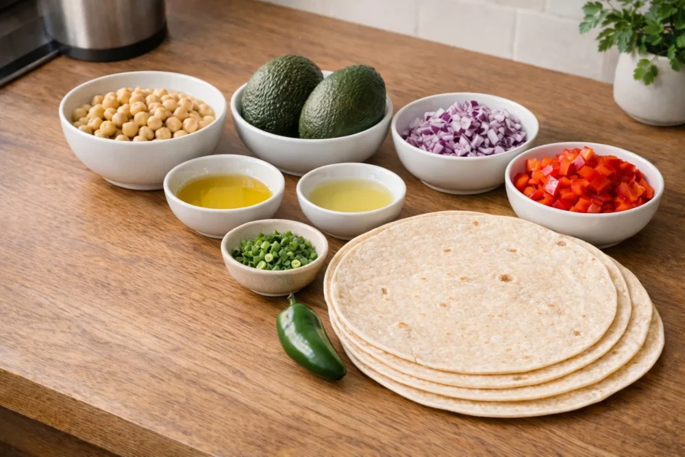 Spicy Chickpea and Avocado Wrap