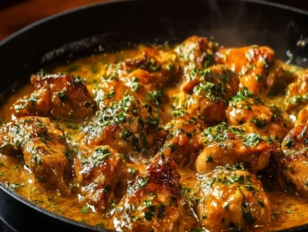 Texas Roadhouse Butter Chicken Skillet dish served on a plate