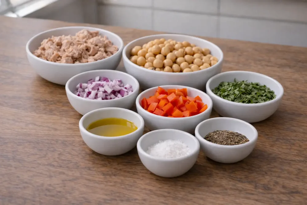 tuna chickpea salad ingredients