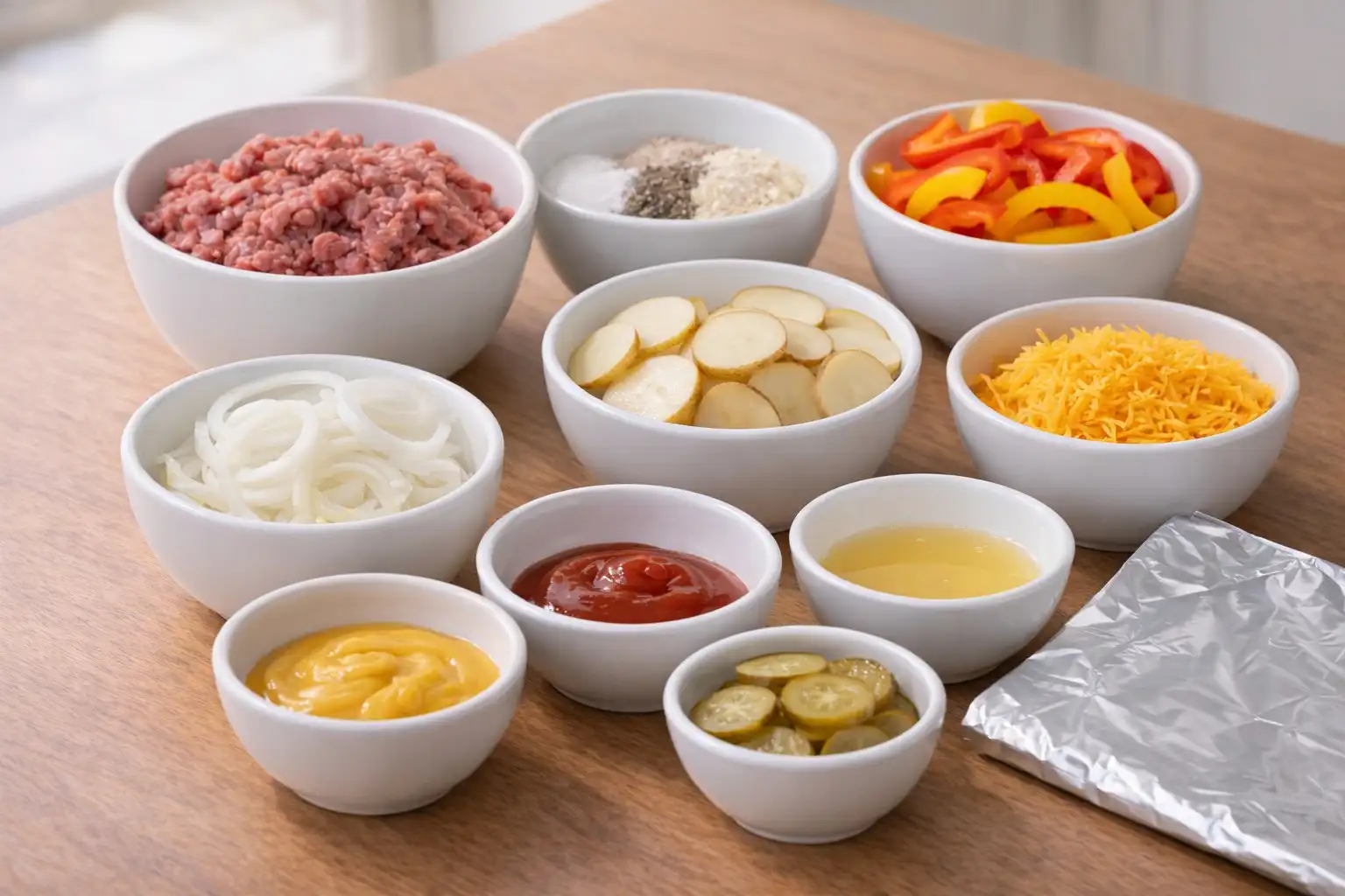 Burger Dinner Foil Packets