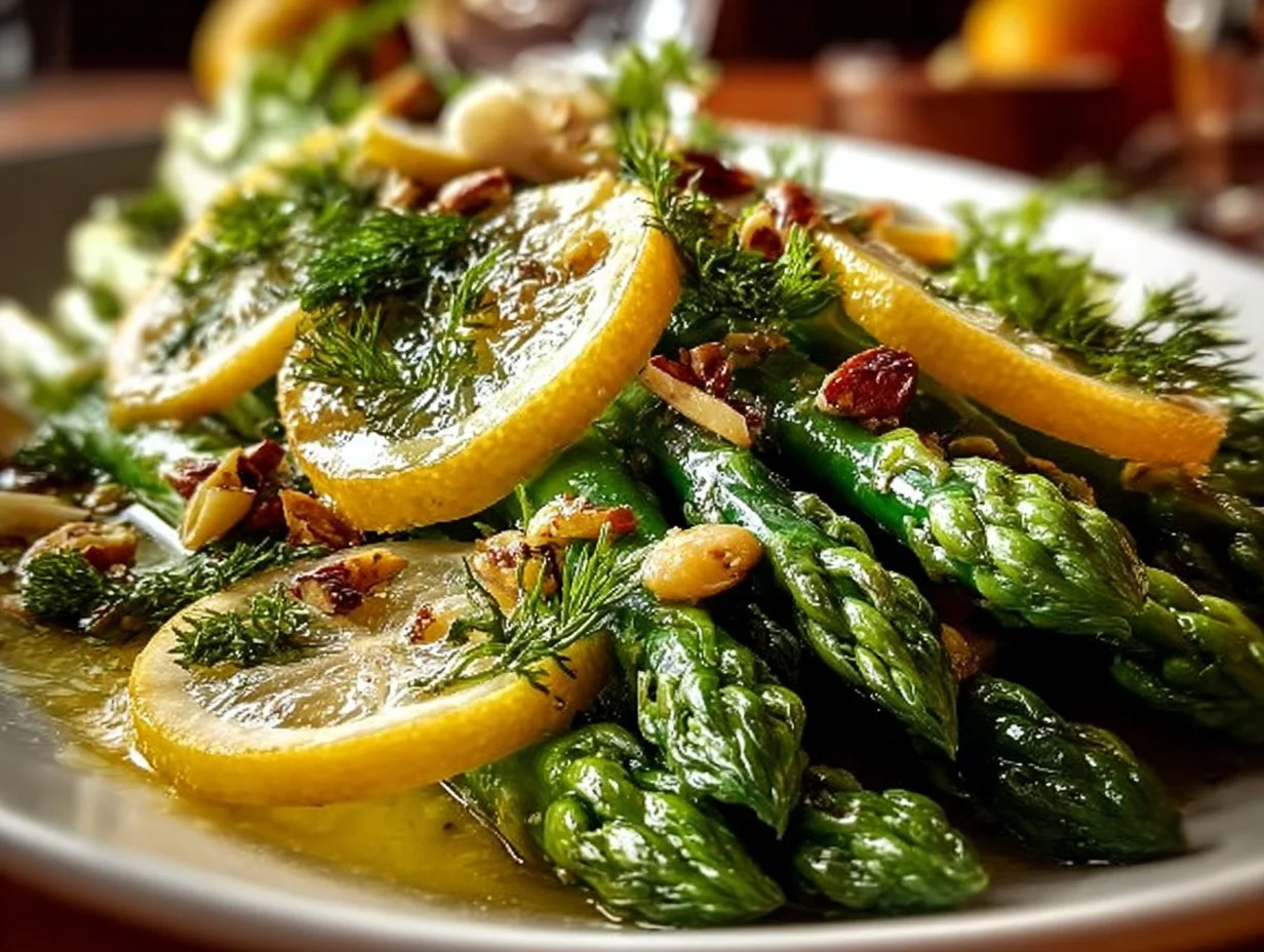 Asparagus Salad with Lemon Vinaigrette: A Refreshing Delight Fresh asparagus salad with lemon vinaigrette dressing