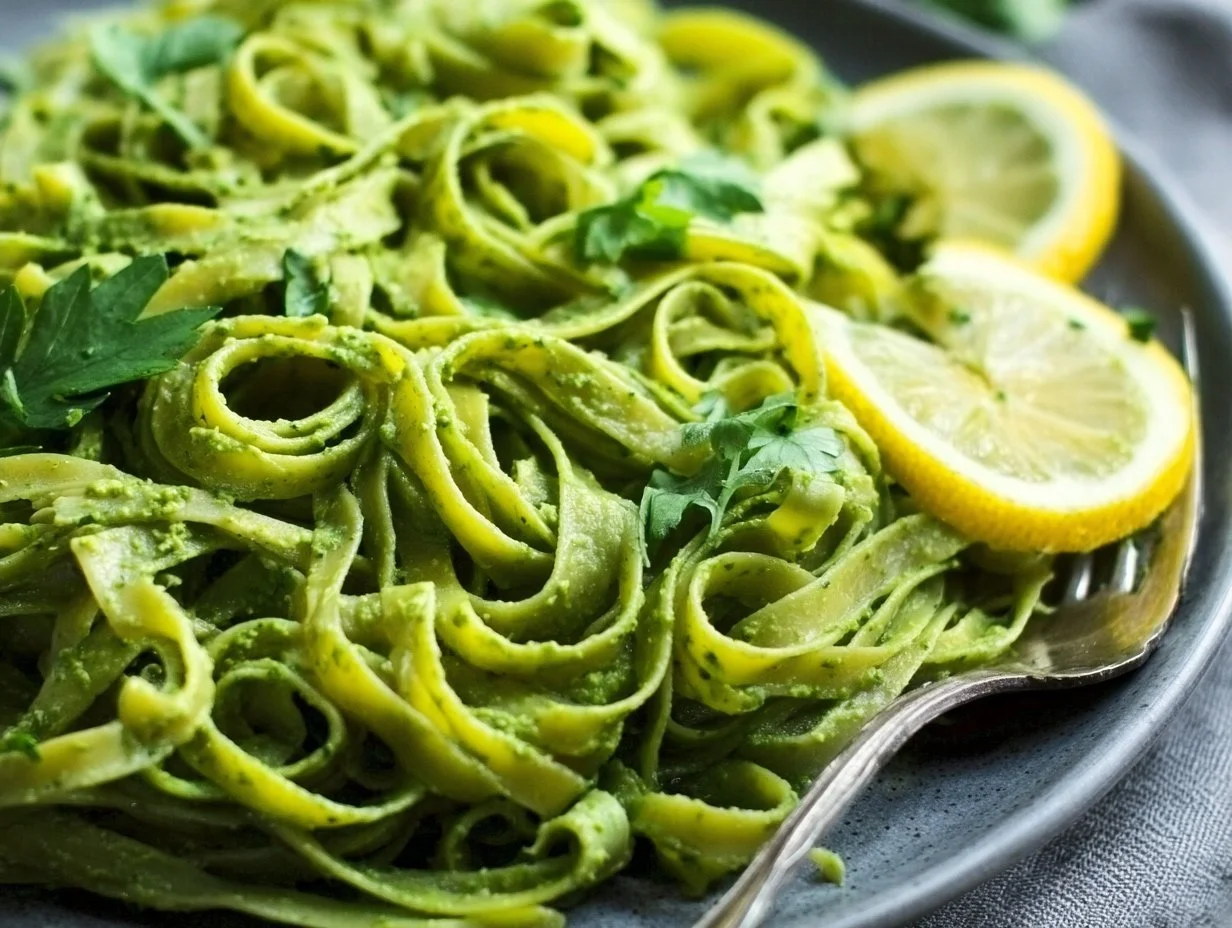 Avocado Lemon Pesto (Nut-Free) is a Fresh Twist on Classic Italian Flavor Nut-free avocado lemon pesto recipe with fresh ingredients