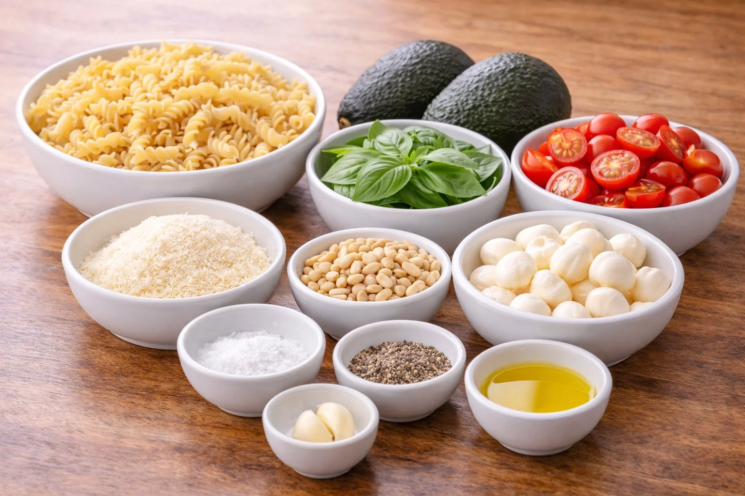 Avocado Pesto Pasta Salad