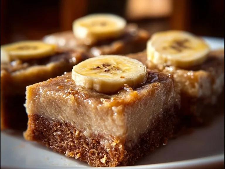 Banana Bread Brownies: A Delicious Twist on Classic Desserts Delicious Banana Bread Brownies fresh out of the oven, topped with walnuts.