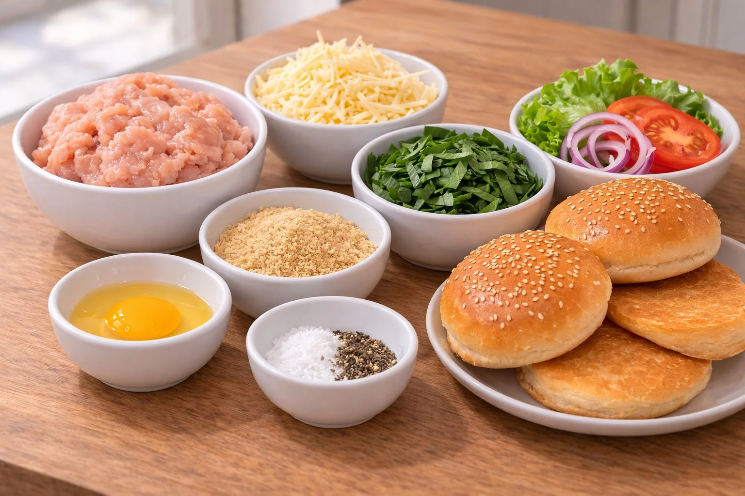 Chicken Burgers with Spinach