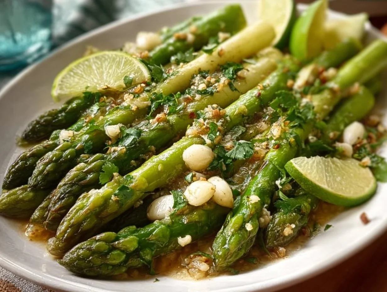 Delicious Sautéed Asparagus: A Flavorful Side Dish for Any Occasion Deliciously sautéed asparagus served on a plate with seasoning.
