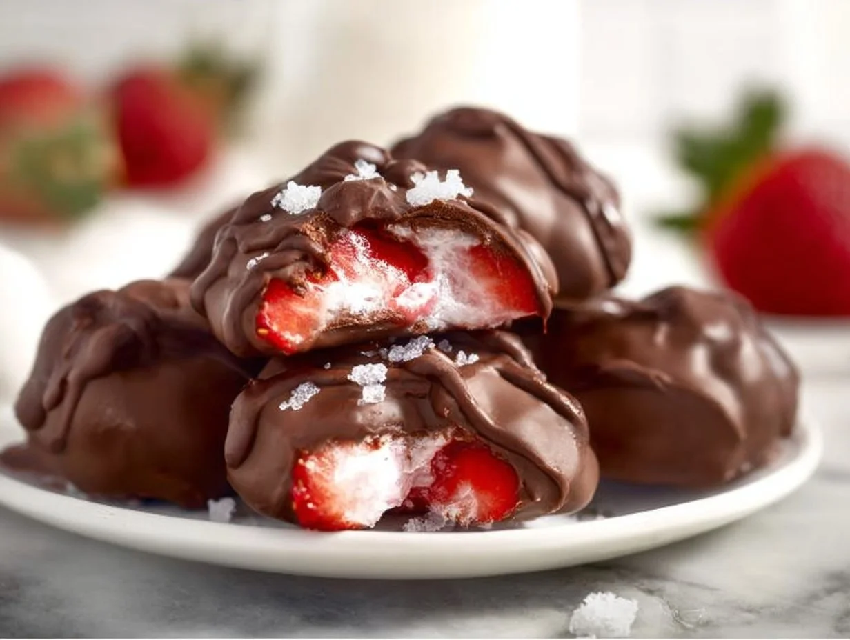 Frozen Strawberry Yogurt Clusters: A Delightful Treat Frozen strawberry yogurt clusters in a bowl, a refreshing and healthy dessert option.