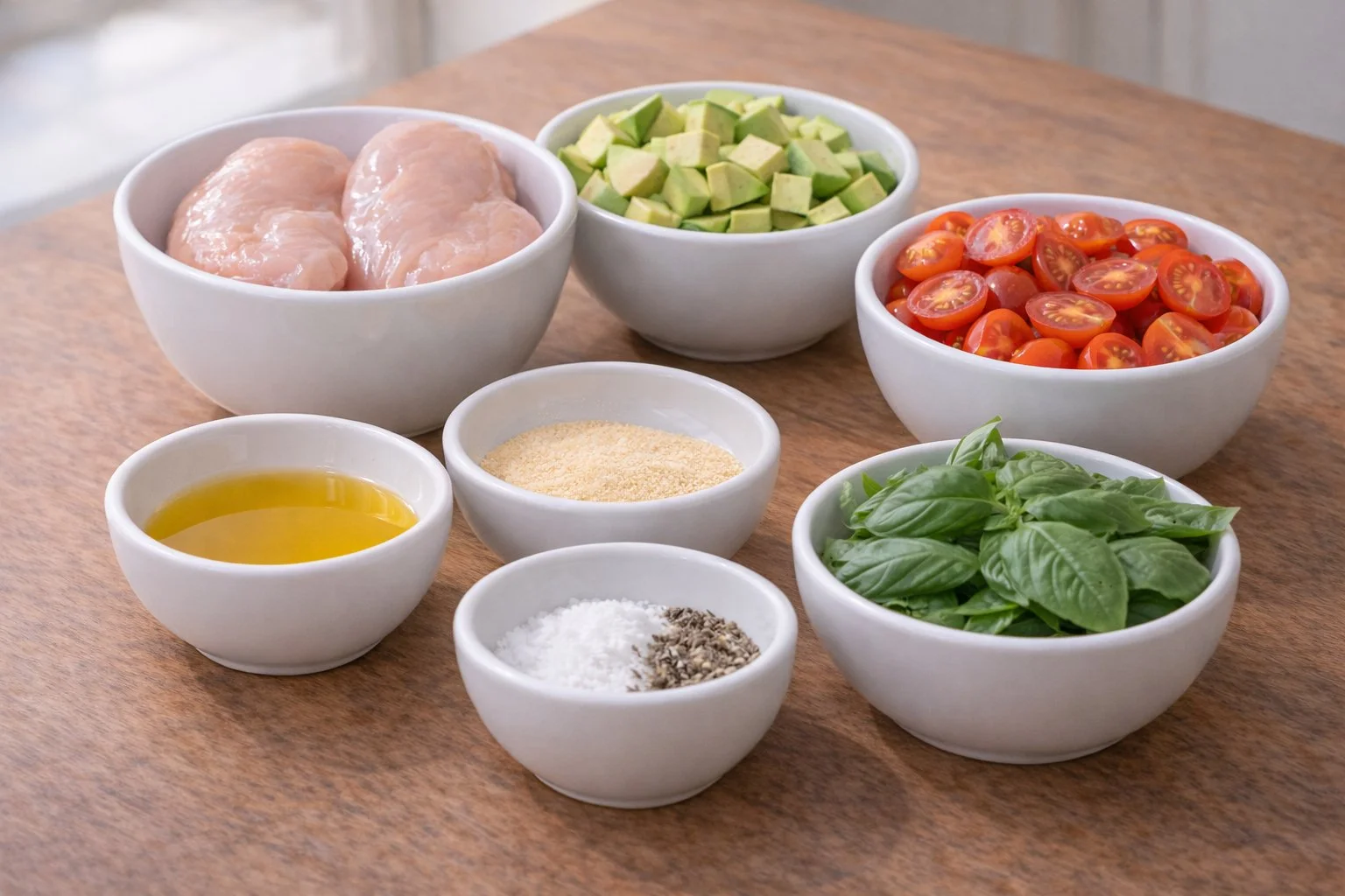 Grilled Chicken with Avocado and Cherry Tomatoes