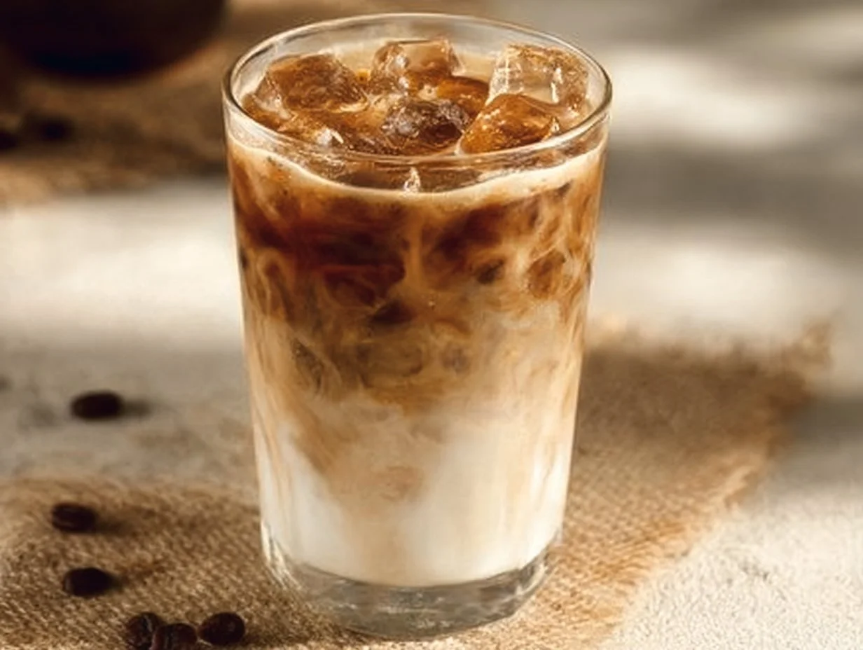 Iced Brown Sugar Vanilla Latte: A Refreshing Treat in Every Sip A delicious Iced Brown Sugar Vanilla Latte topped with whipped cream and caramel drizzle.