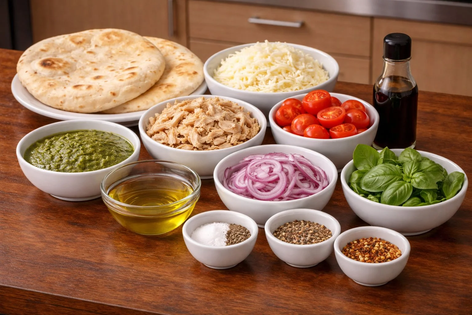 Pesto Chicken Flatbread 