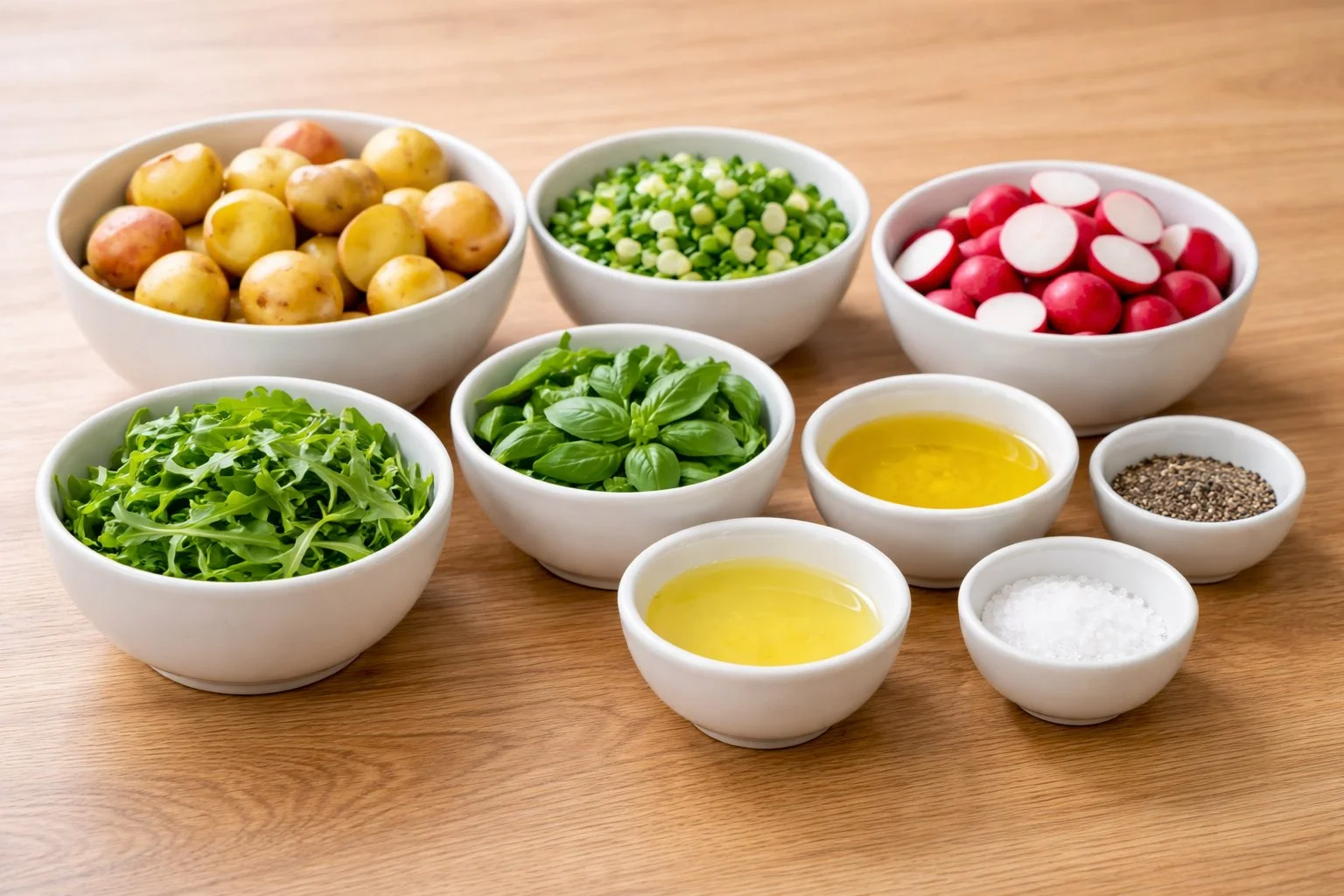 Roasted Potato Salad with Spring Onions and Radishes - A Flavorful Side Dish Roasted Potato Salad with Spring Onions and Radishes