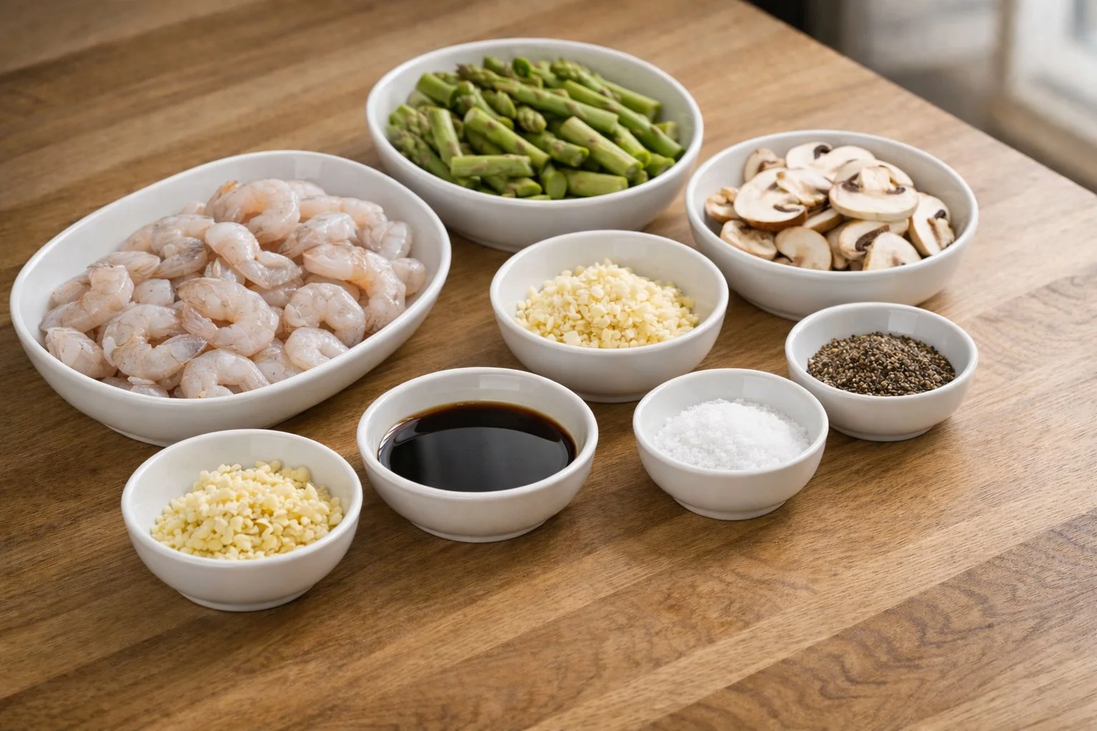 Shrimp and Asparagus Stir-Fry with Mushrooms