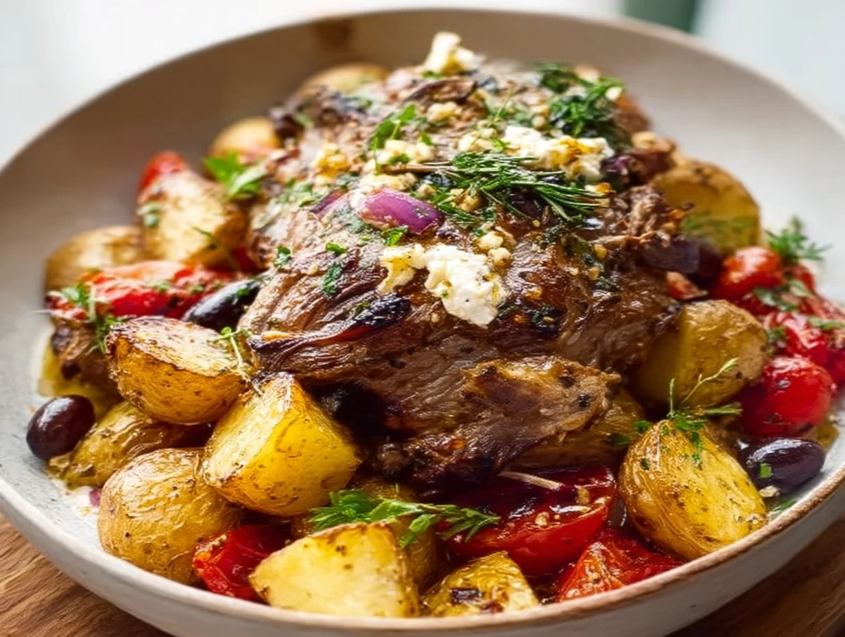 Slow Roasted Greek Lamb and Potatoes