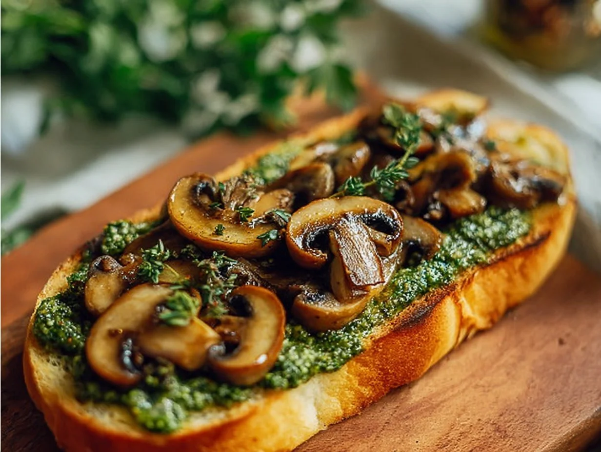 Vegan Mushroom Pesto Sandwich: A Flavorful Delight