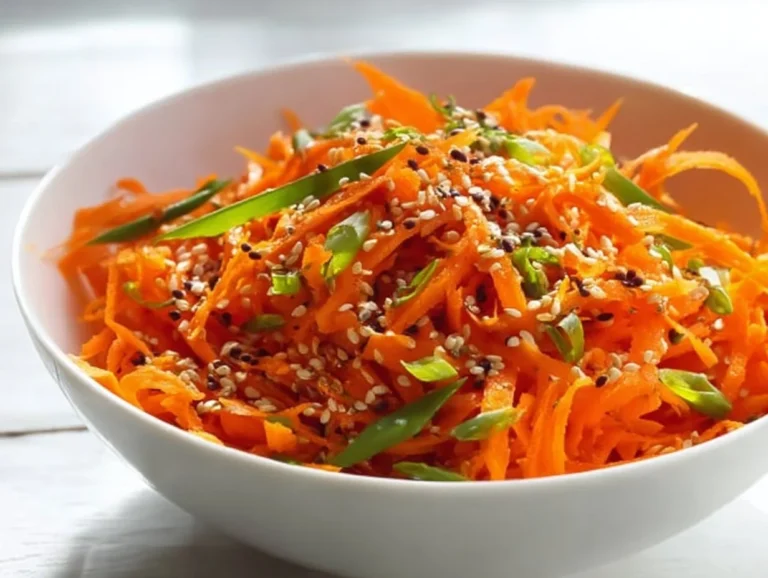 Asian Raw Carrot Salad – A Fresh and Healthy Delight Asian Raw Carrot Salad with vibrant colors and fresh ingredients.