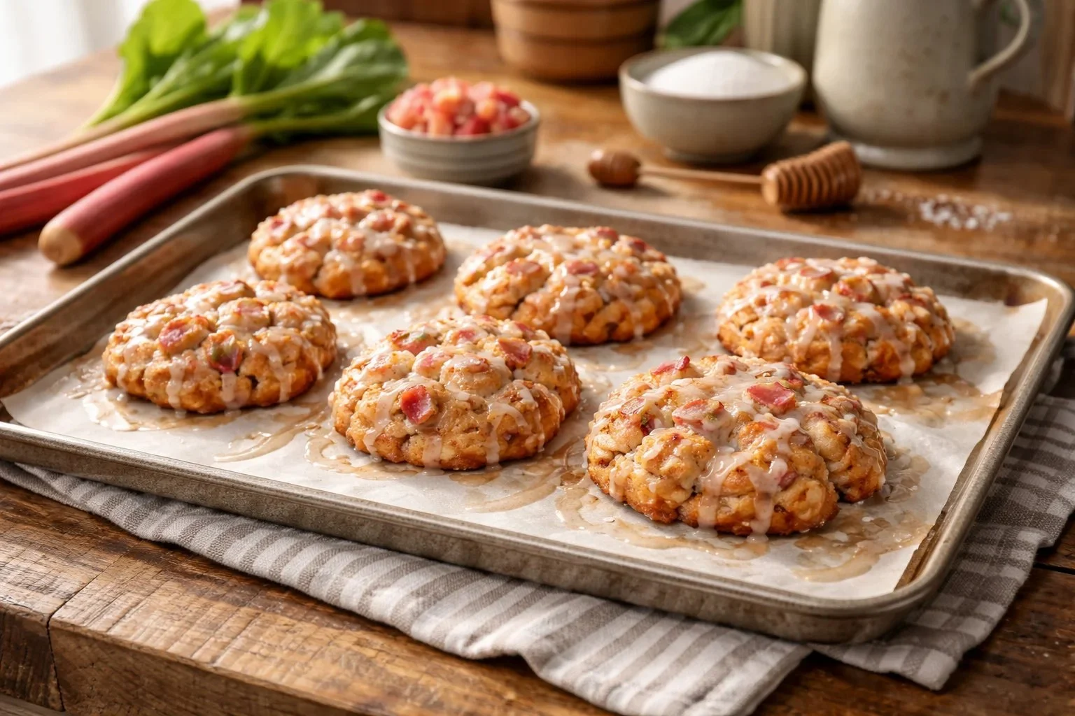 Baked Rhubarb Fritters