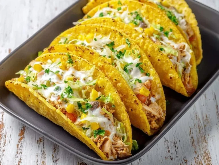 Corn Tortilla White Chicken Chili Tacos are an easy and delicious meal idea that combines savory shredded chicken, creamy white beans, and green chilies wrapped in warm corn tortillas. The combination of spices ignites the perfect flavor profile, making them irresistible. Ideal for a fun family dinner or a casual gathering with friends, this taco recipe is sure to please everyone at the table. Corn Tortilla White Chicken Chili Tacos