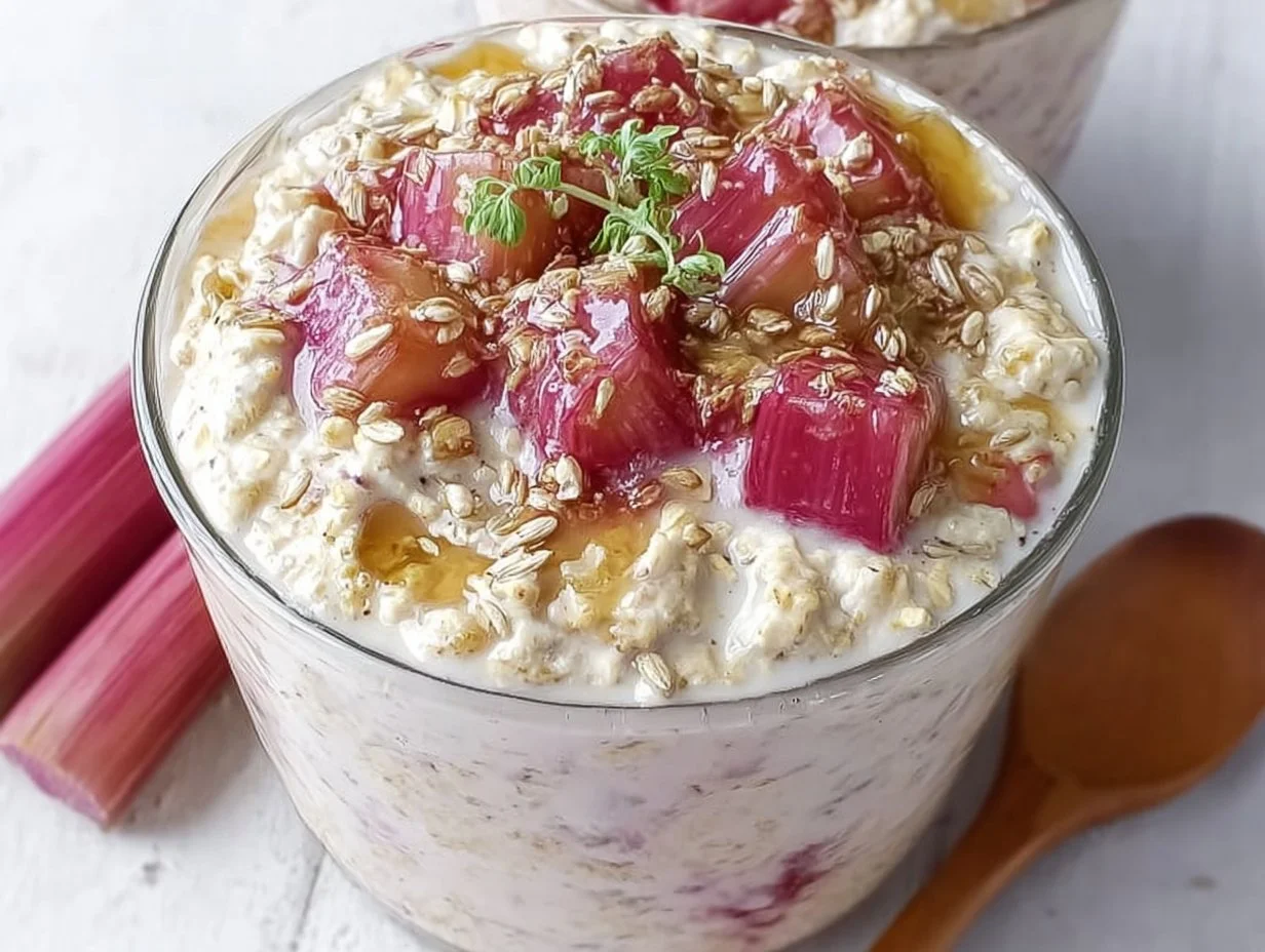 Creamy Rhubarb Overnight Oats
