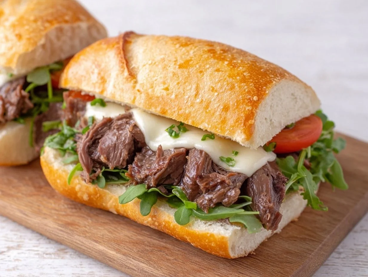 Crockpot French Dip Sandwiches