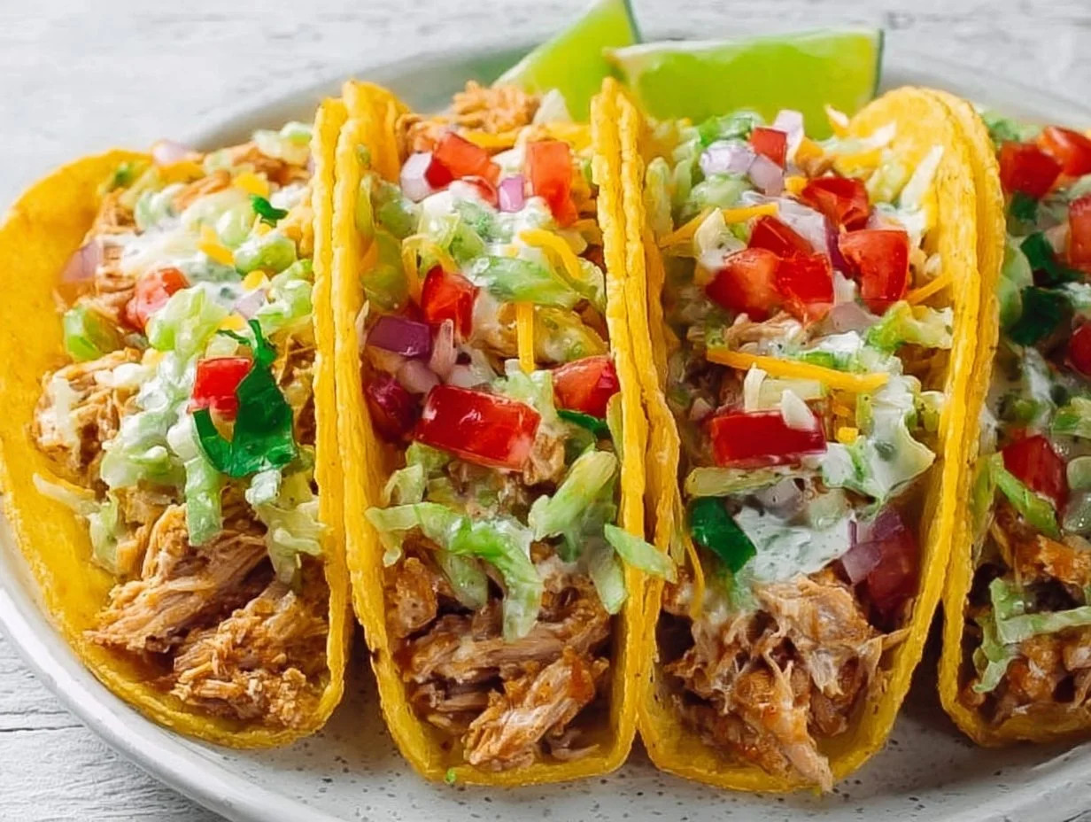 Crockpot Ranch Chicken Tacos