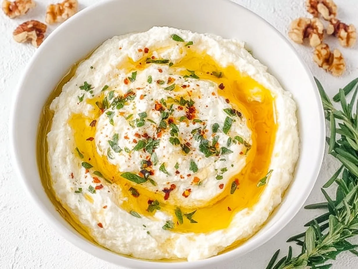 This Delicious Ricotta Dip with Hot Honey is a creamy, indulgent appetizer that pairs well with veggies or crackers. The delicious blend of ricotta cheese, honey, and a touch of heat creates an irresistible flavor profile that is perfect for gatherings. Quick to prepare, this dip is bound to impress your guests and become a party favorite. ricotta dip
