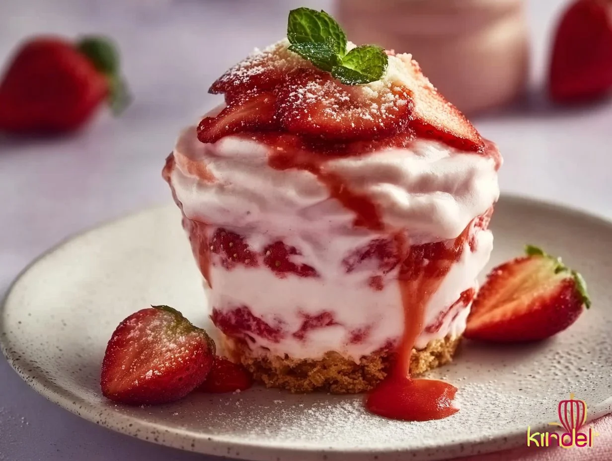 Fresh Strawberry Rhubarb Cream Delight