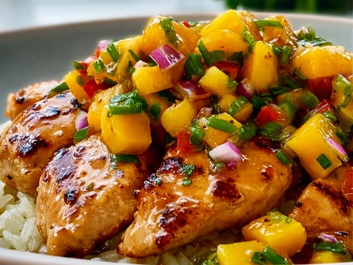 Honey Lime Chicken with Mango Salsa
