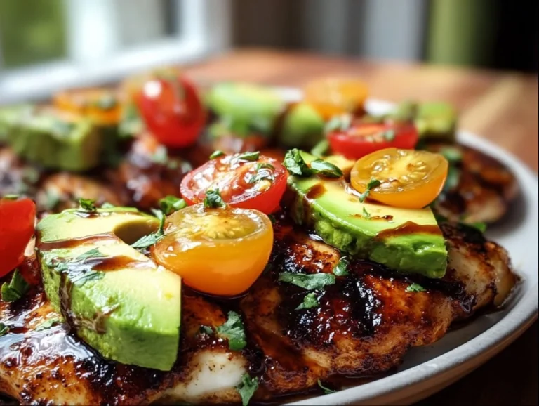 Juicy grilled chicken topped with fresh California avocado slices