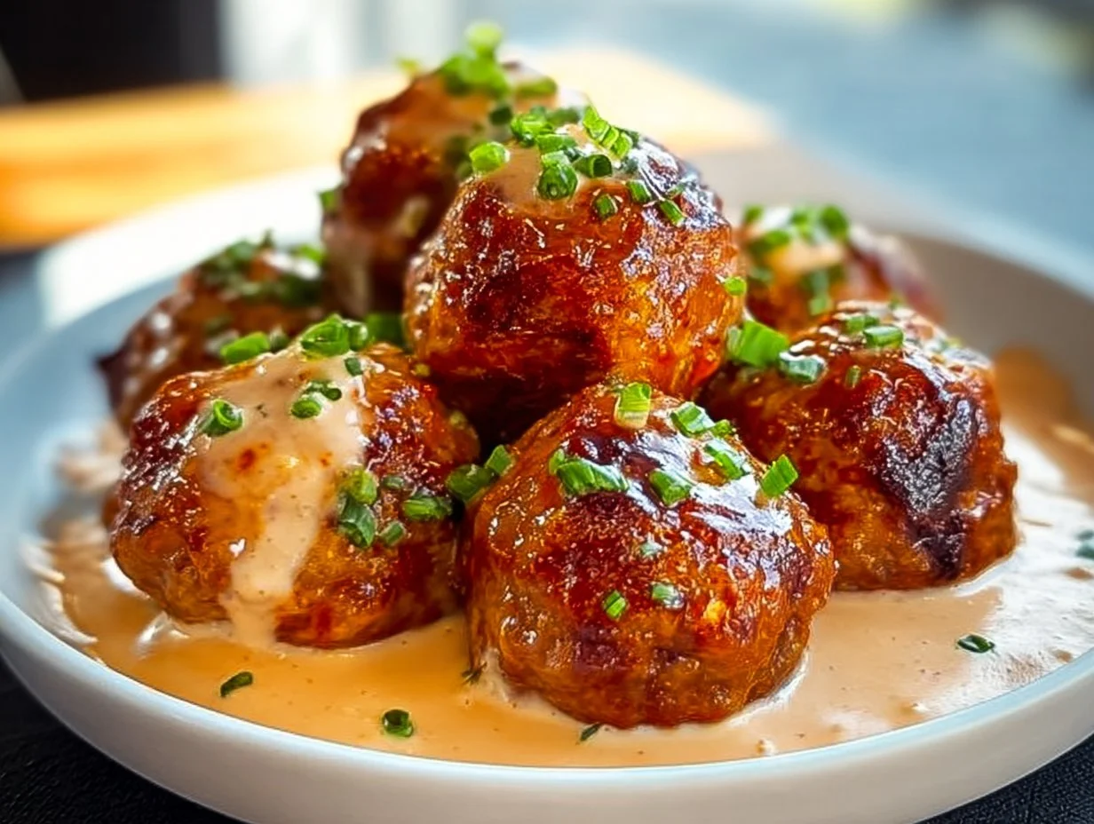 Korean BBQ Meatballs with Spicy Mayo Dip Korean BBQ Meatballs with Spicy Mayo Dip