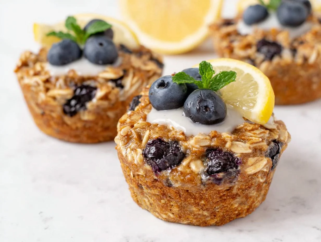 Lemon Blueberry Baked Oatmeal Cups – Quick, Healthy & Scrumptious Lemon Blueberry Baked Oatmeal Cups