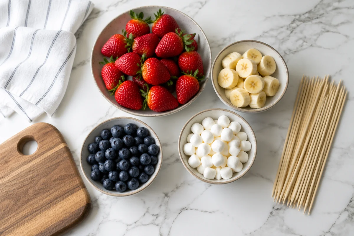 Red White and Blue Fruit Skewers Your Family Will Love