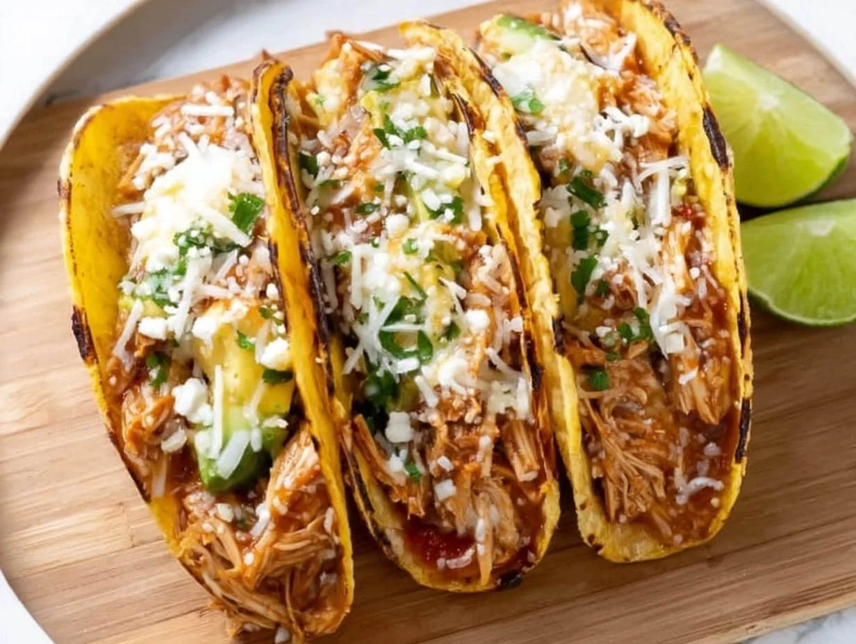 Slow Cooker Shredded BBQ Chicken Tacos: 5-Ingredient Wonder Slow Cooker Shredded BBQ Chicken Tacos