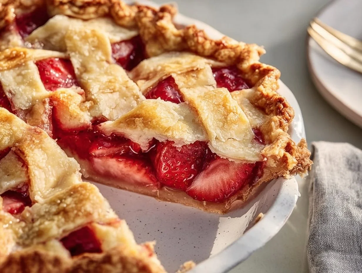 This Strawberry Rhubarb Pie is the perfect summer dessert that combines the sweet juiciness of strawberries with the tartness of rhubarb. Its flaky crust complements the fruity filling beautifully, making it a must-try for any occasion. Serve it warm with a scoop of ice cream for the ultimate treat! Strawberry Rhubarb Pie