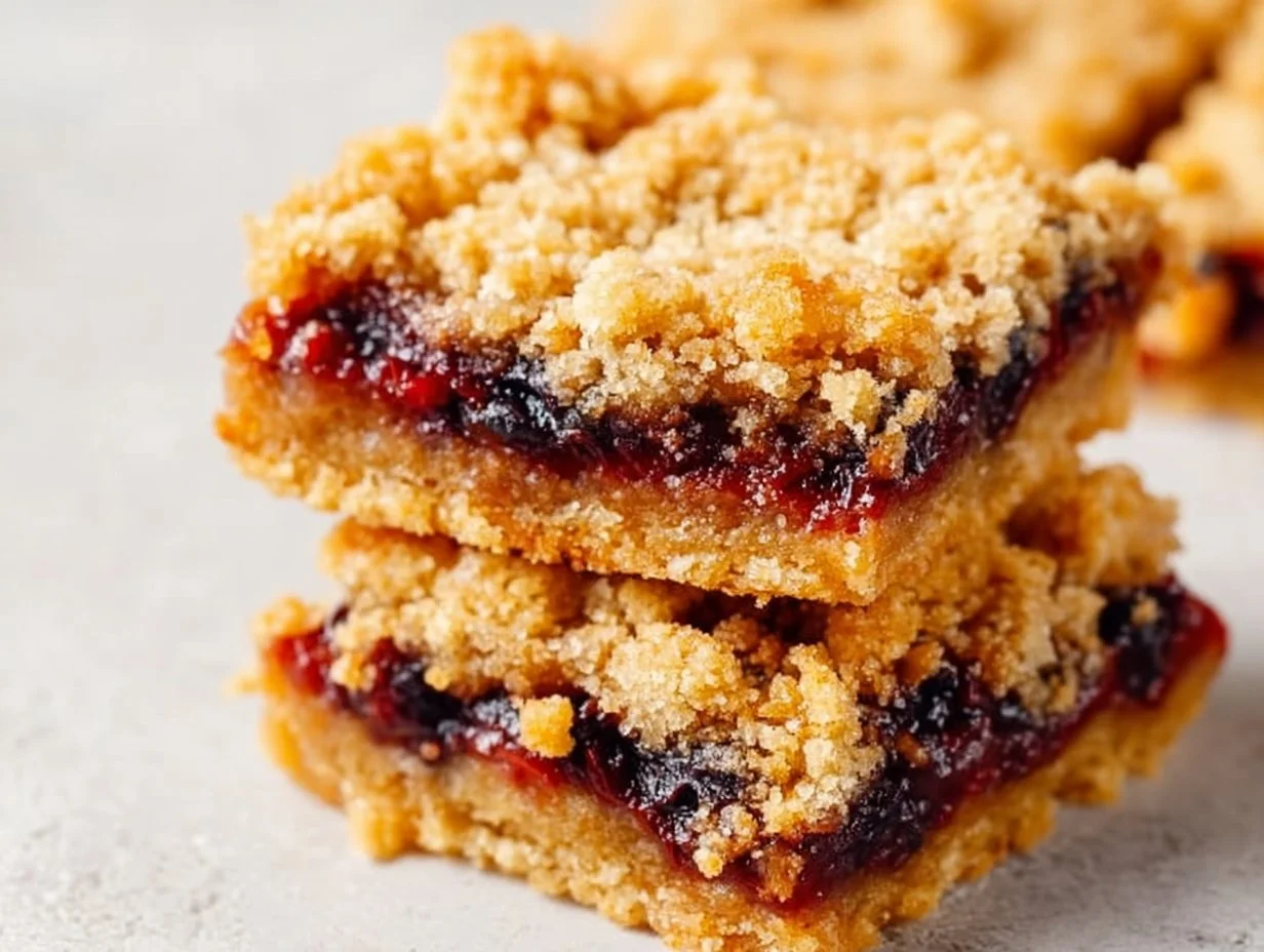 Tangy Blueberry Rhubarb Crumble Bars