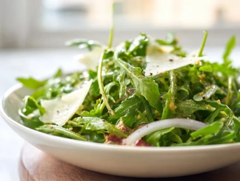 Arugula Salad with Lemon Vinaigrette is a fresh and zesty dish that brings vibrant flavors to your table. This easy-to-make salad features peppery arugula combined with a bright lemon vinaigrette that perfectly complements its taste. Perfect for a light lunch or as a side dish at dinner, this recipe is all about simplicity and deliciousness made from wholesome ingredients. arugula salad