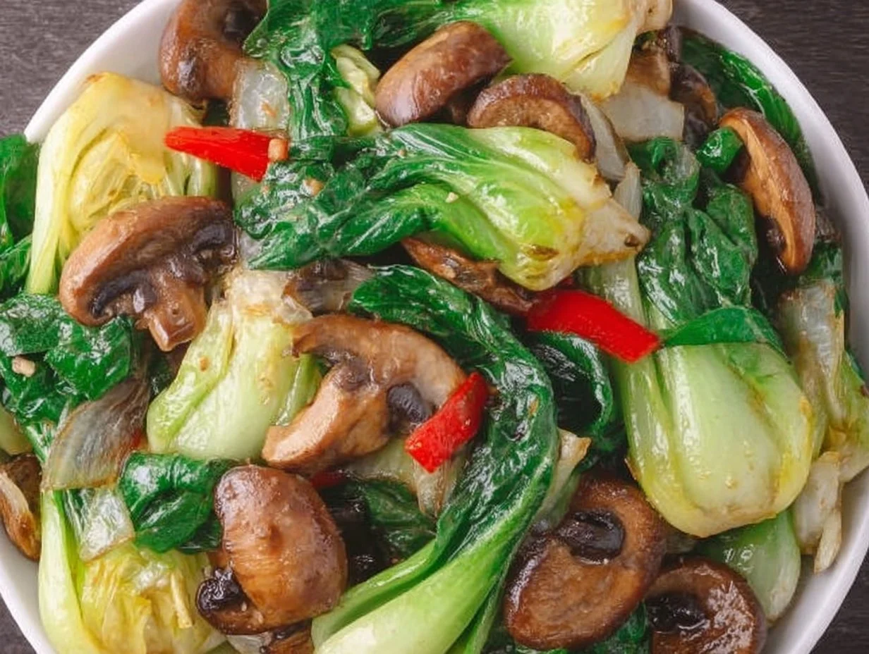 Bok Choy and Mushroom Stir Fry