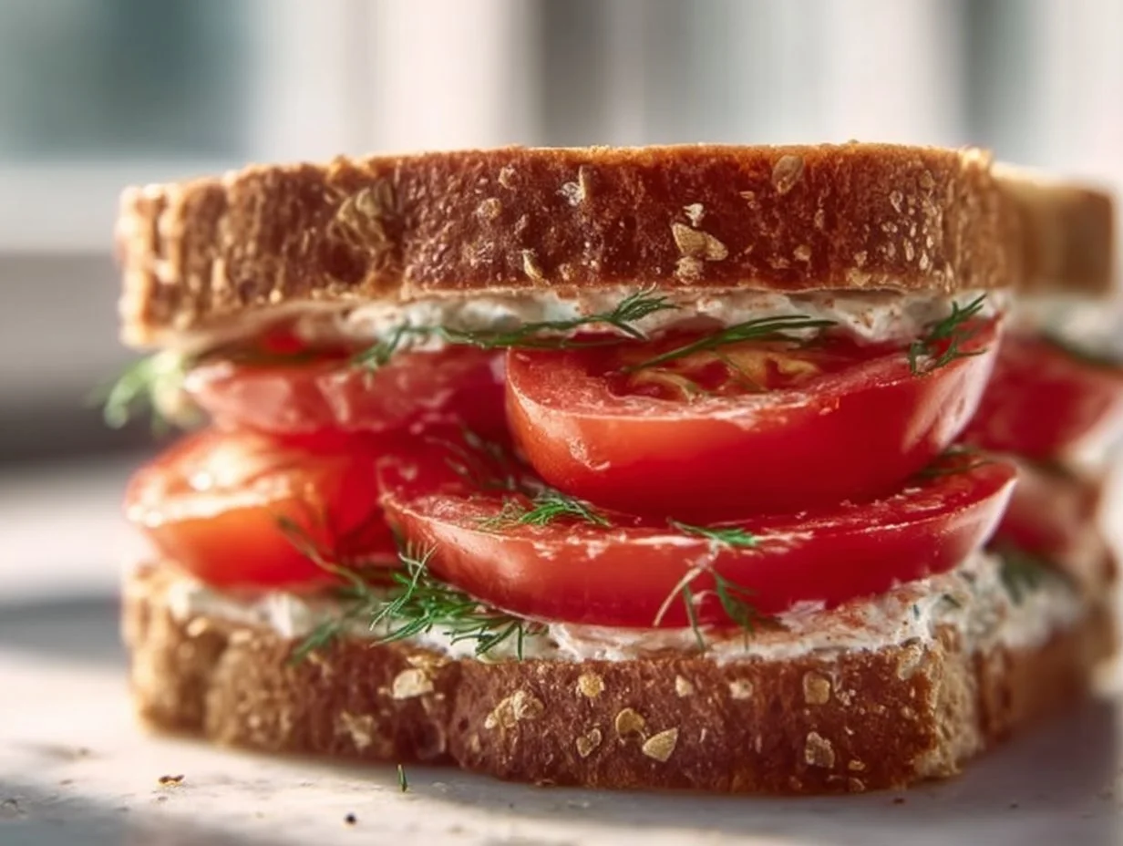 Fresh Tomato Sandwich