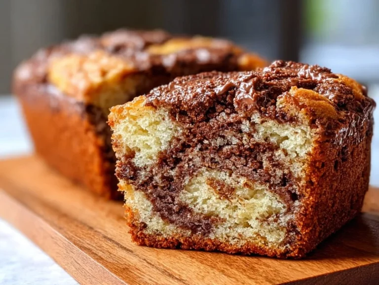 Decadent Nutella Swirl Banana Bread is a rich and flavorful twist on the classic banana bread. This delightful recipe combines the natural sweetness of ripe bananas with the creamy, chocolaty goodness of Nutella, making it an irresistible treat for breakfast or dessert. Easy to make and loaded with flavor, this banana bread is sure to become a favorite in your home. banana bread