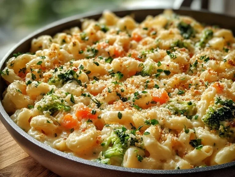 One Pot Veggie Mac and Cheese is a delightful and easy-to-make dish that's perfect for a comforting meal. Packed with creamy cheese, satisfying macaroni, and colorful vegetables, it offers a delicious way to sneak some nutrition into a beloved classic. Best served fresh and warm, this dish is ideal for busy weeknights or quick lunches. veggie mac and cheese