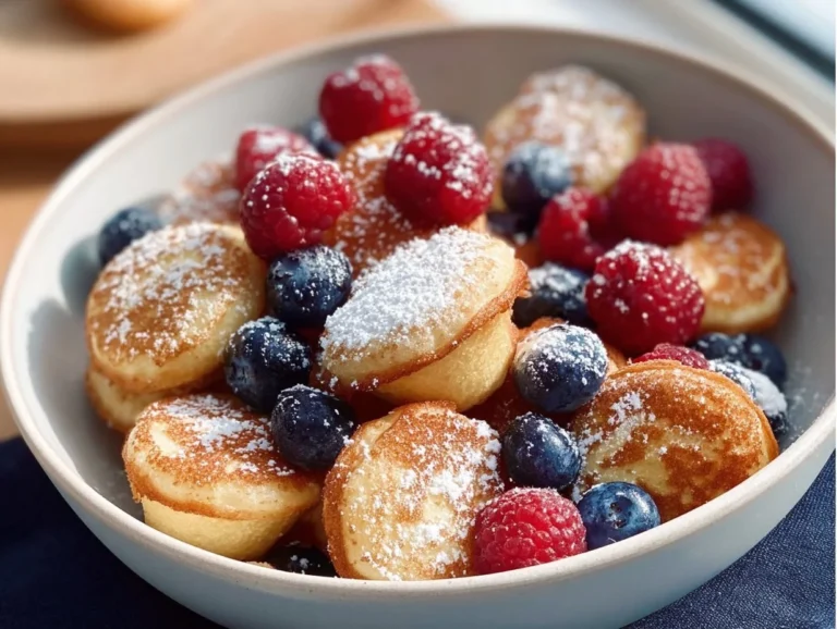 The Pancake Mini Muffins are delightful bite-sized versions of traditional pancakes, perfect for breakfast or a sweet snack. They combine the classic flavors of a pancake in a convenient format, making them easy to enjoy on the go. With a soft and fluffy texture, these muffins are sure to be a hit with kids and adults alike. pancake mini muffins