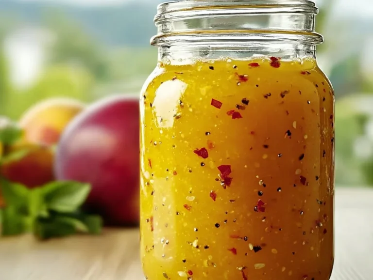 Peach Salad Dressing is a delightful and refreshing condiment that adds a burst of flavor to any salad or grilled vegetable dish. This creamy dressing combines the sweetness of ripe peaches with tangy Greek yogurt, honey, and a hint of apple cider vinegar for a well-rounded taste. It’s perfect for summer barbecues or a light weeknight dinner, and it takes just minutes to prepare! Peach Salad Dressing
