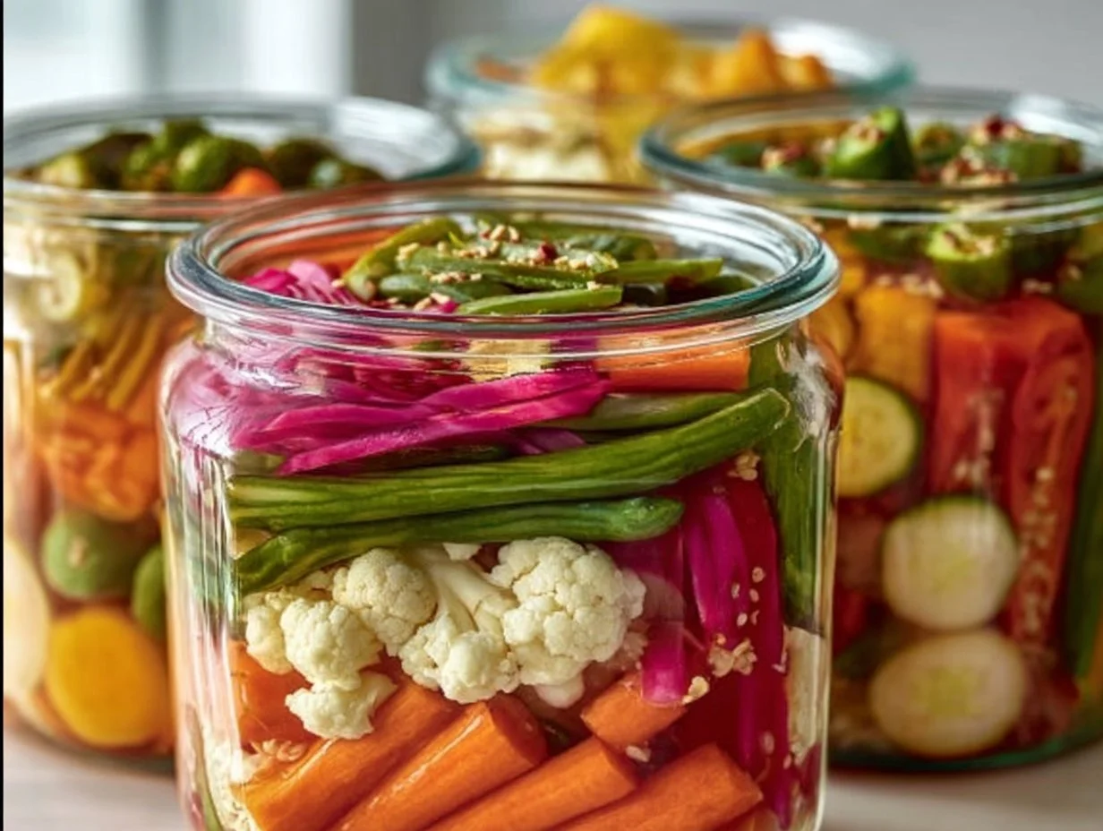 Crunchy Tangy Refrigerator Pickled Vegetables