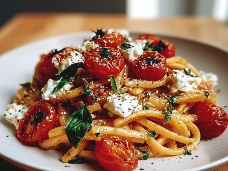 Roasted Tomato Garlic Pasta is a delightful and uncomplicated dish that perfectly showcases the natural sweetness of cherry tomatoes paired with the aromatic goodness of garlic. This vibrant pasta is not only simple to prepare but also bursting with flavors from the roasted tomatoes and fresh basil, making it a perfect weeknight meal or a star at your next gathering. Whether you're cooking for loved ones or enjoying a solo dinner, this recipe is sure to impress. tomato garlic pasta