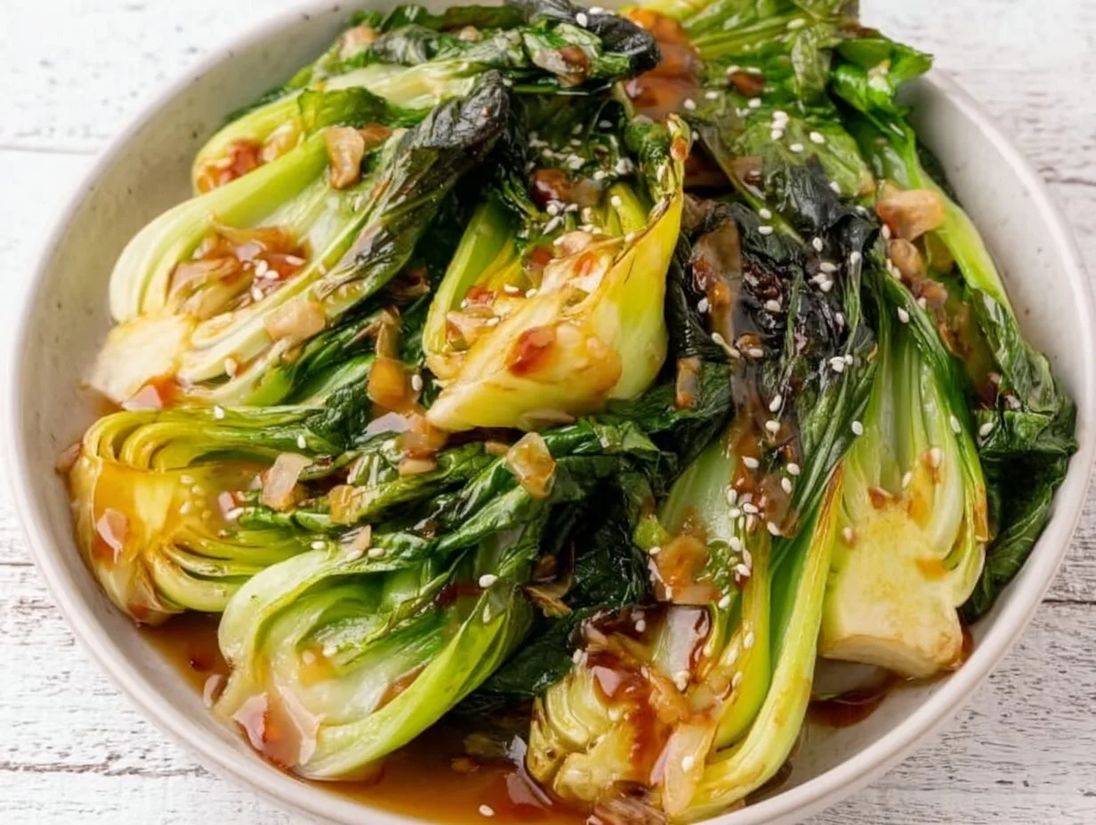 Sautéed Baby Bok Choy With Ginger Sauce