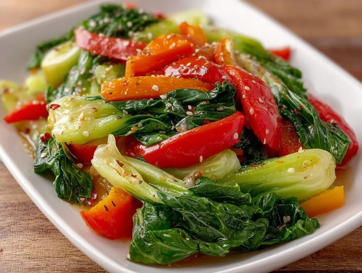 Sautéed Bok Choy with Carrots and Peppers