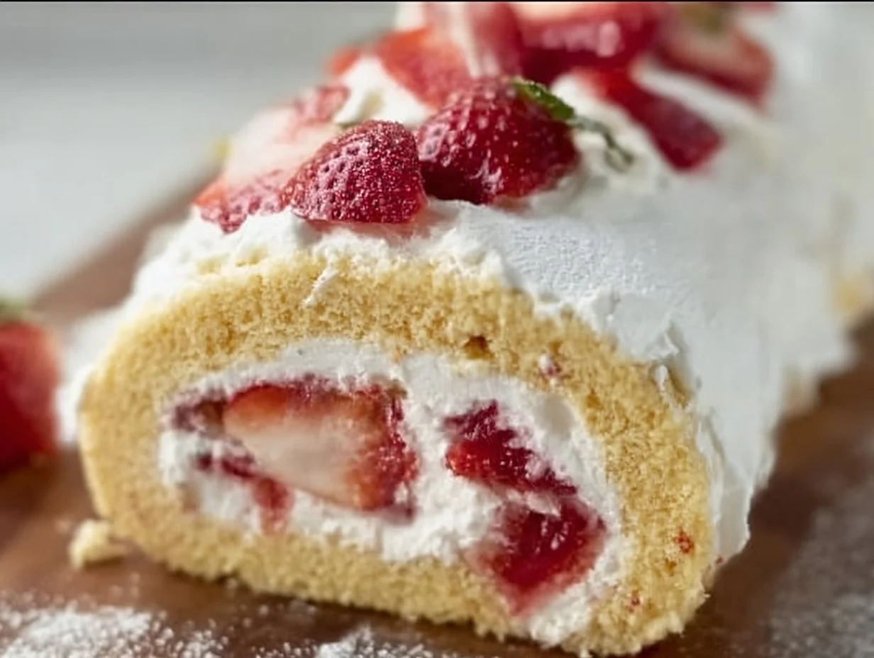 Strawberry Shortcake Cake Roll